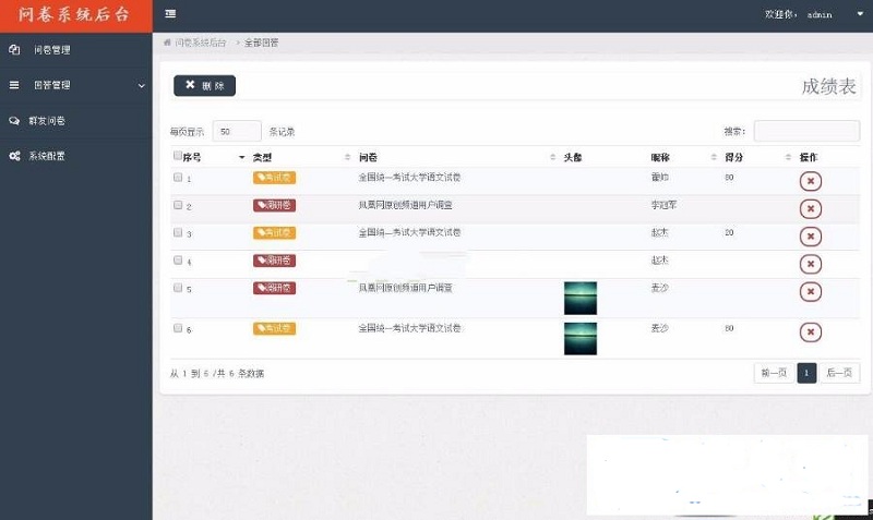 Thinkphp微信考试答题问卷调查问卷系统源码 