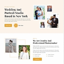 婚纱摄影工作室HTML5网站模板