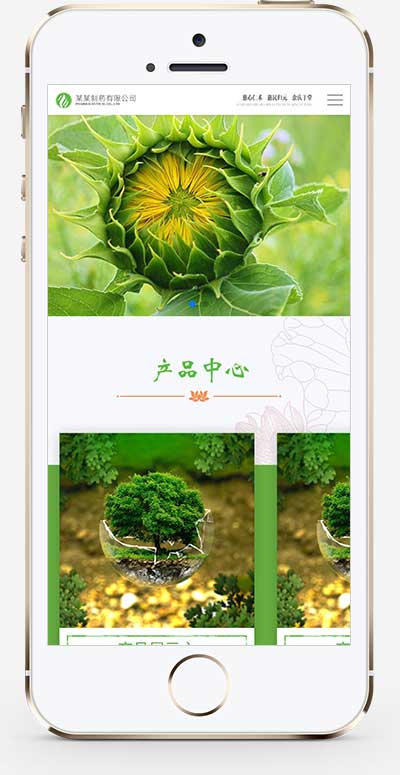 (自适应手机端)响应式HTML5农业园林网站源码通用医药制药类企业网站模板