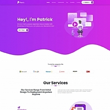 紫色的风格互联网公司网站模板