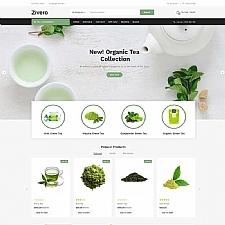 绿色小清新html绿茶商城网站模板