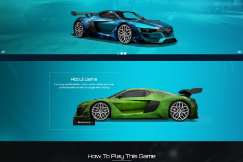 汽车速度比赛游戏网站源码html5模板