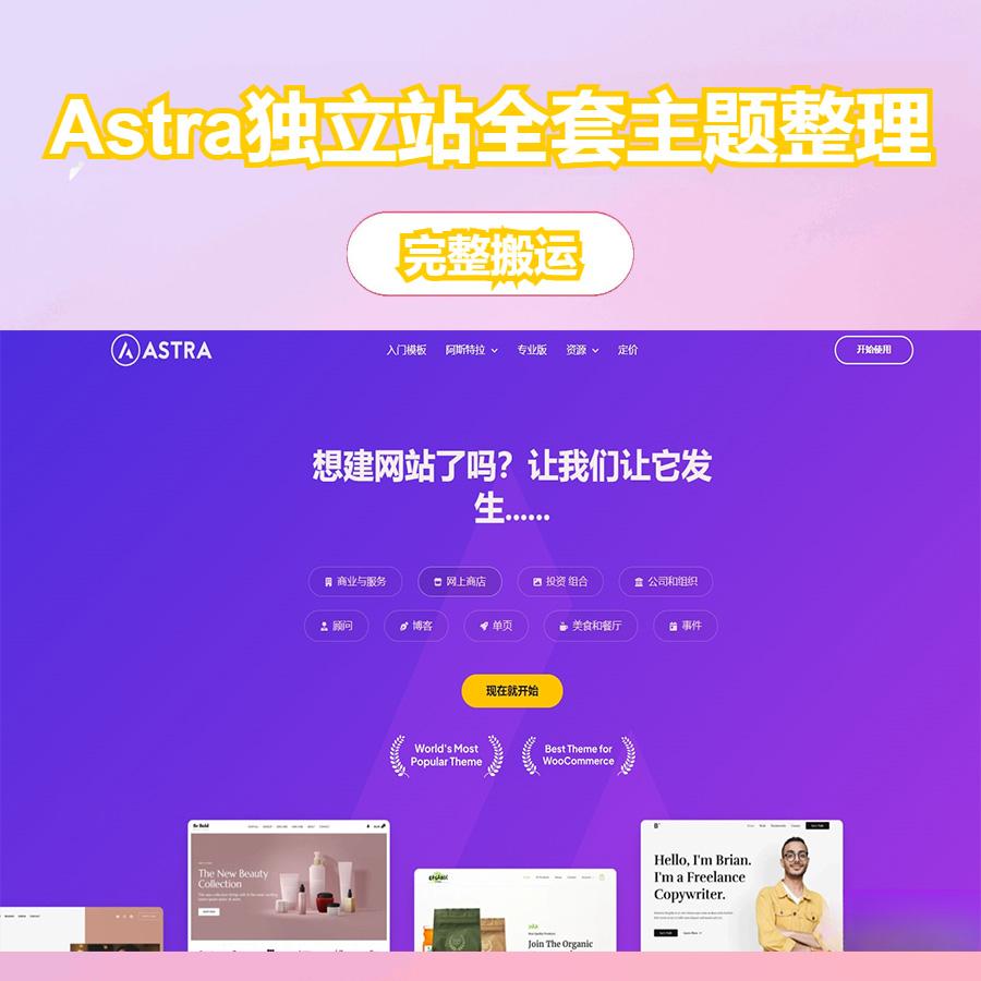 Astra独立站全套主题整理 带pro版插件