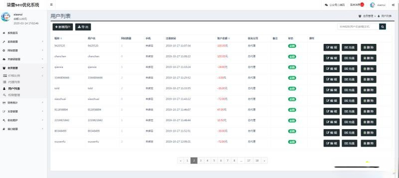 SEO按天扣费系统源码SEO计费系统关键词计费扣费系统关键词排名查询系统