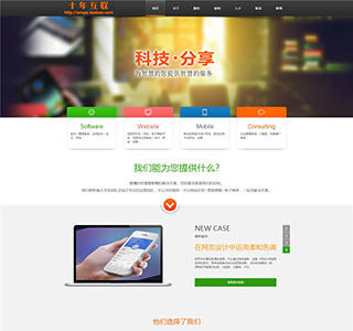 黑橙网络工作室企业织梦模板下载w08